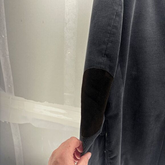 Vintage Woolrich Gray Corduroy Men’s Blazer w/ Brown Elbow Patches 46L 60s 70s - Picture 6 of 9